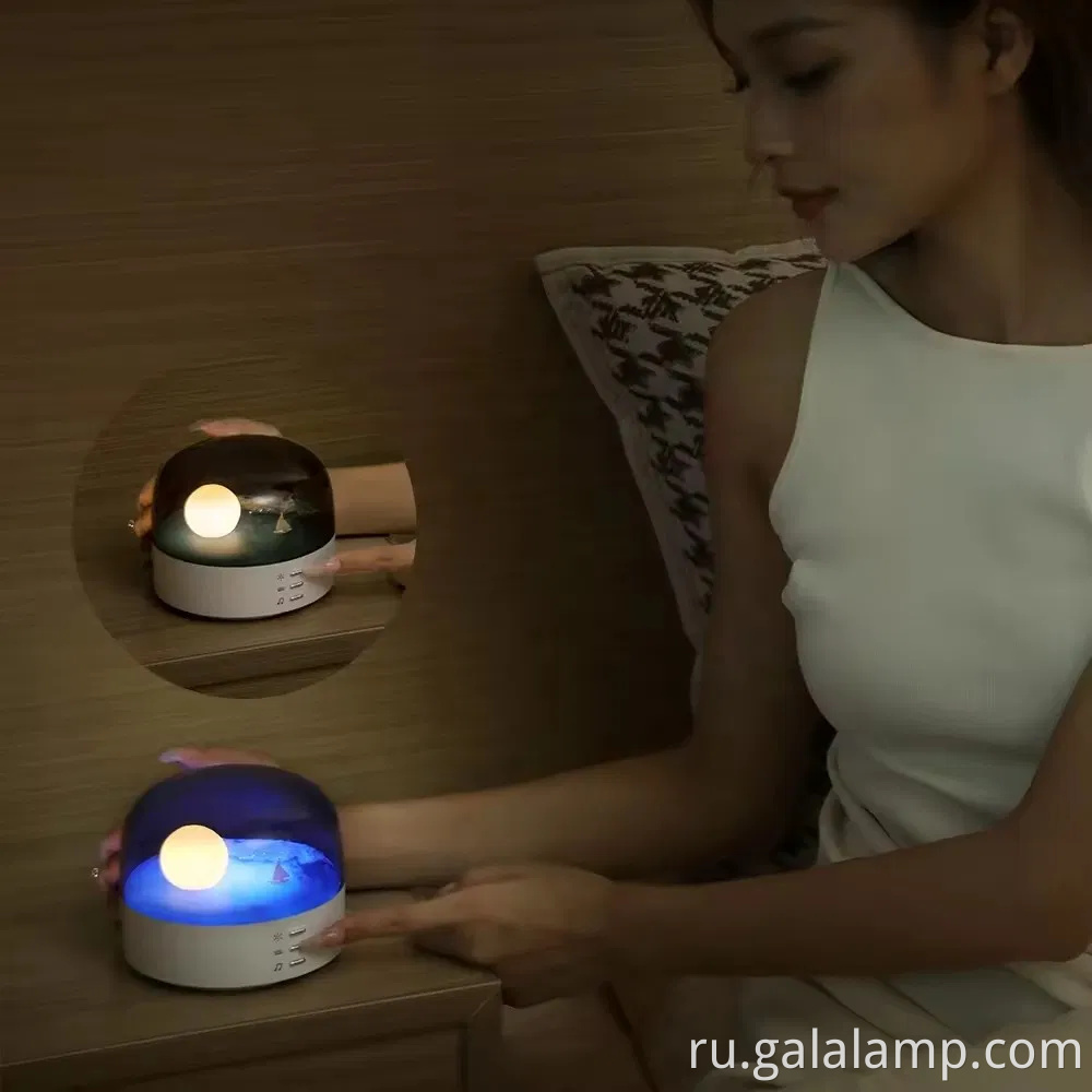 Элегантный лунный лунный динамик Bluetooth с расслабляющим ночным сиянием